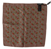 Dolce & Gabbana Brown Carrots Print Silk Handkerchief
